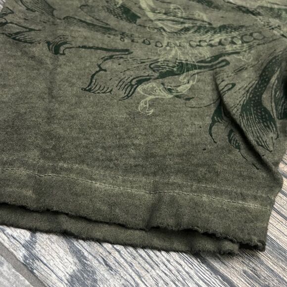 🔥☠️ Y2K AFFLICTION Los Angeles all over print Graphic Tee Men’s 2XL - PERFECT - Picture 11 of 13